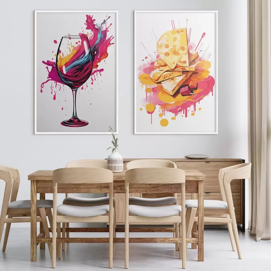 carta da parati Vino e formaggio nr. d00551