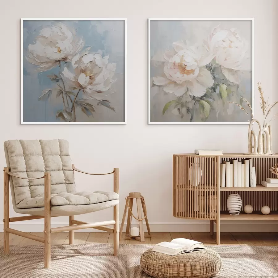 carta da parati Imitazione di peonie in pittura nr. d00665