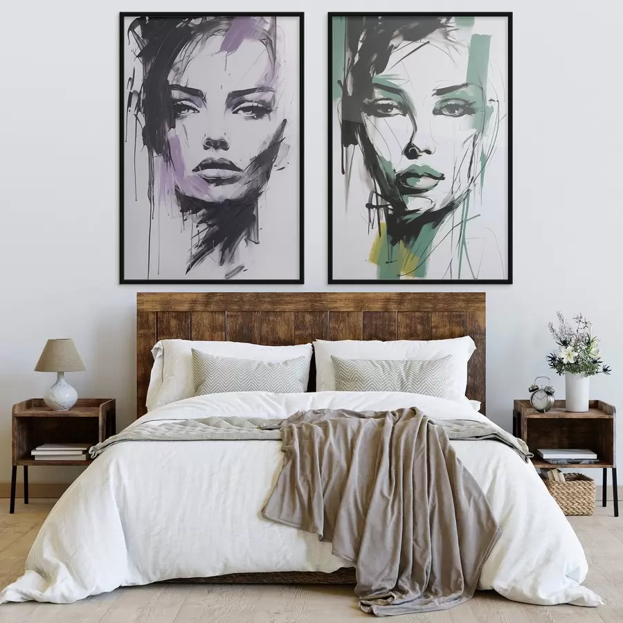 carta da parati Ritratto femminile astratto nr. d01226