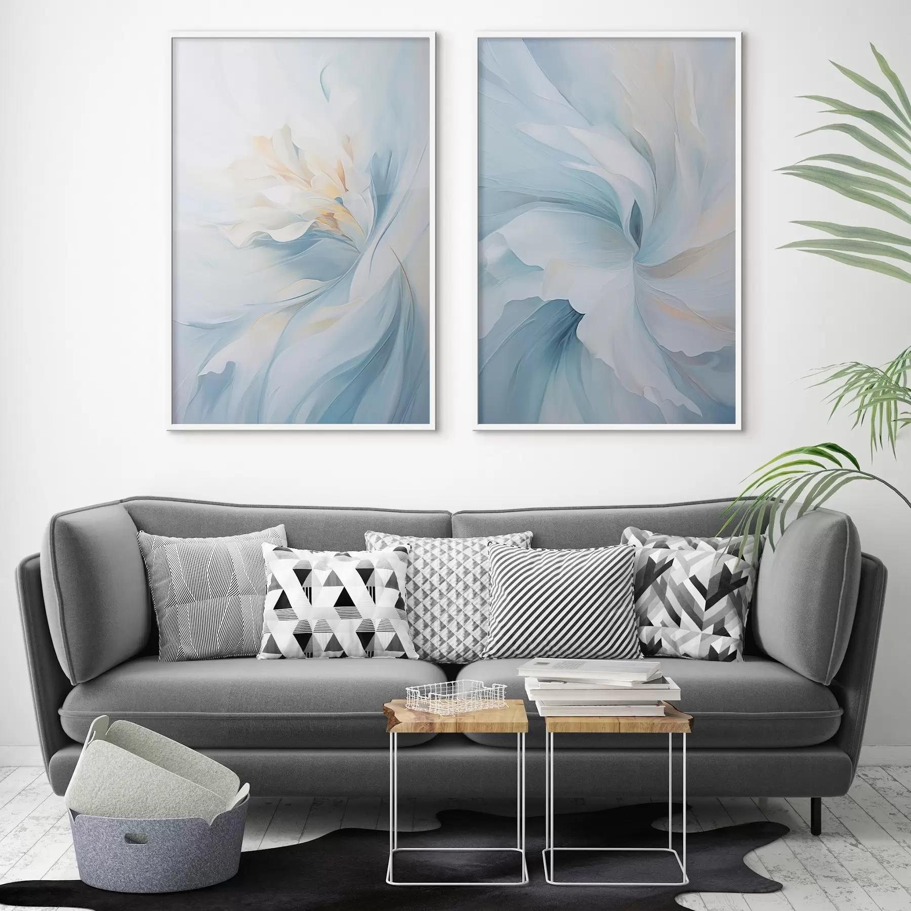 carta da parati Petali astratti delicati e traslucidi che volteggiano verso l'interno con luci soffuse e una texture pittorica. nr. d01244