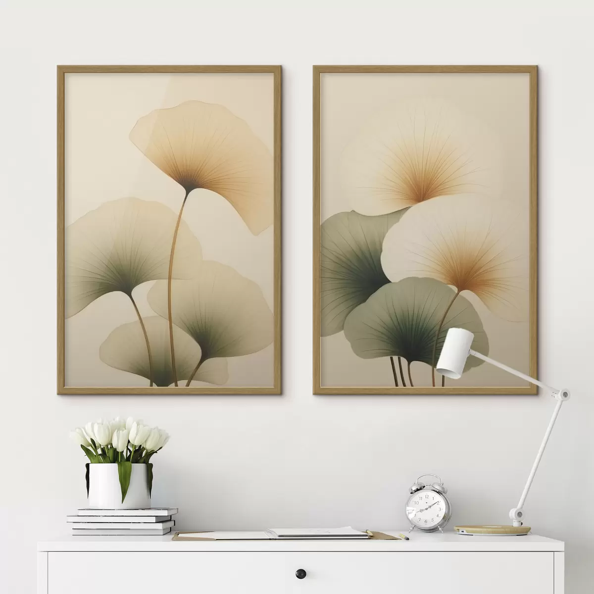 Poster Foglie di ginkgo d01213