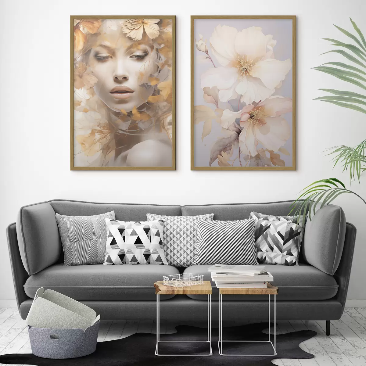 Poster Ragazza e fiori delicati d01251