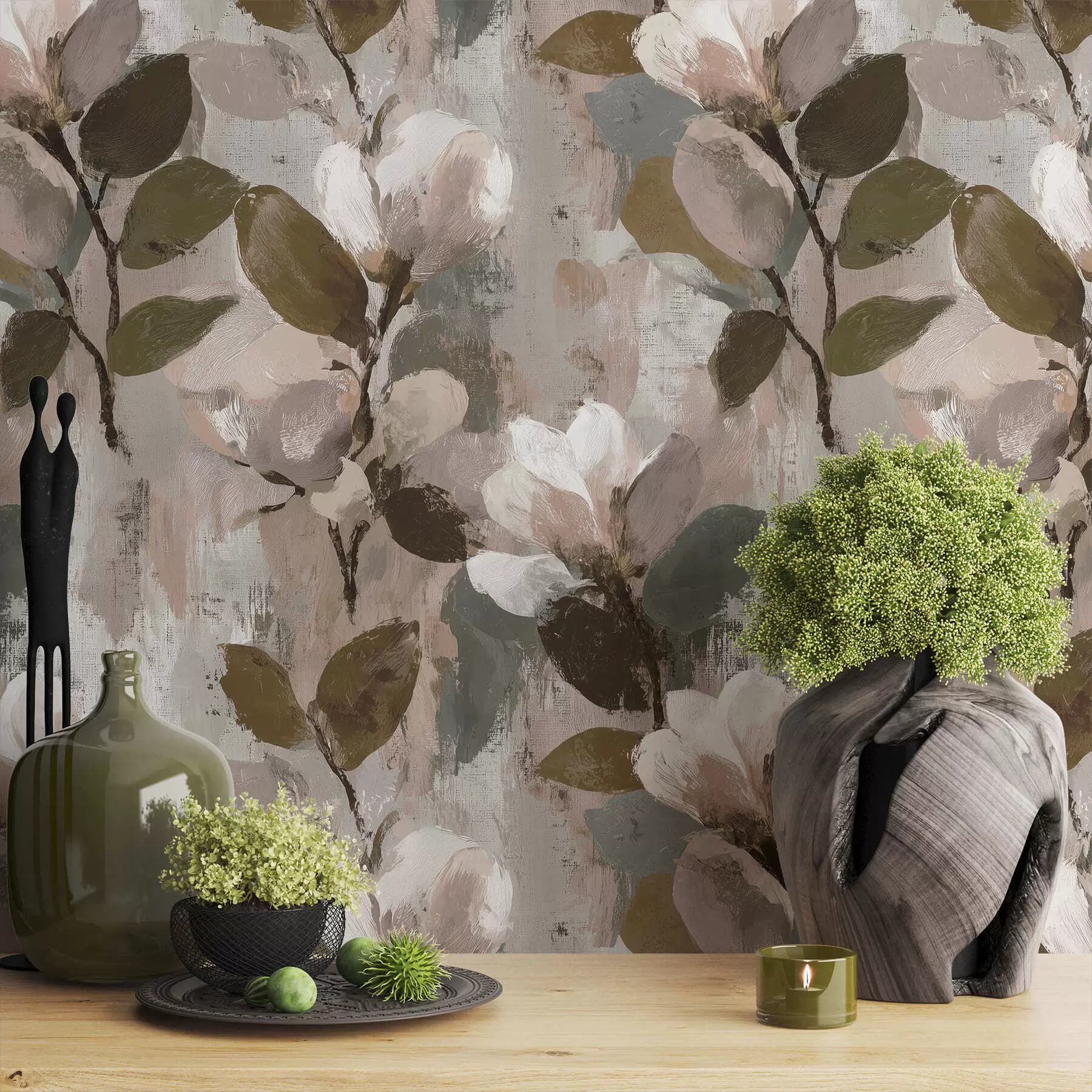 carta da parati Pennellate floreali nr. a00968v1