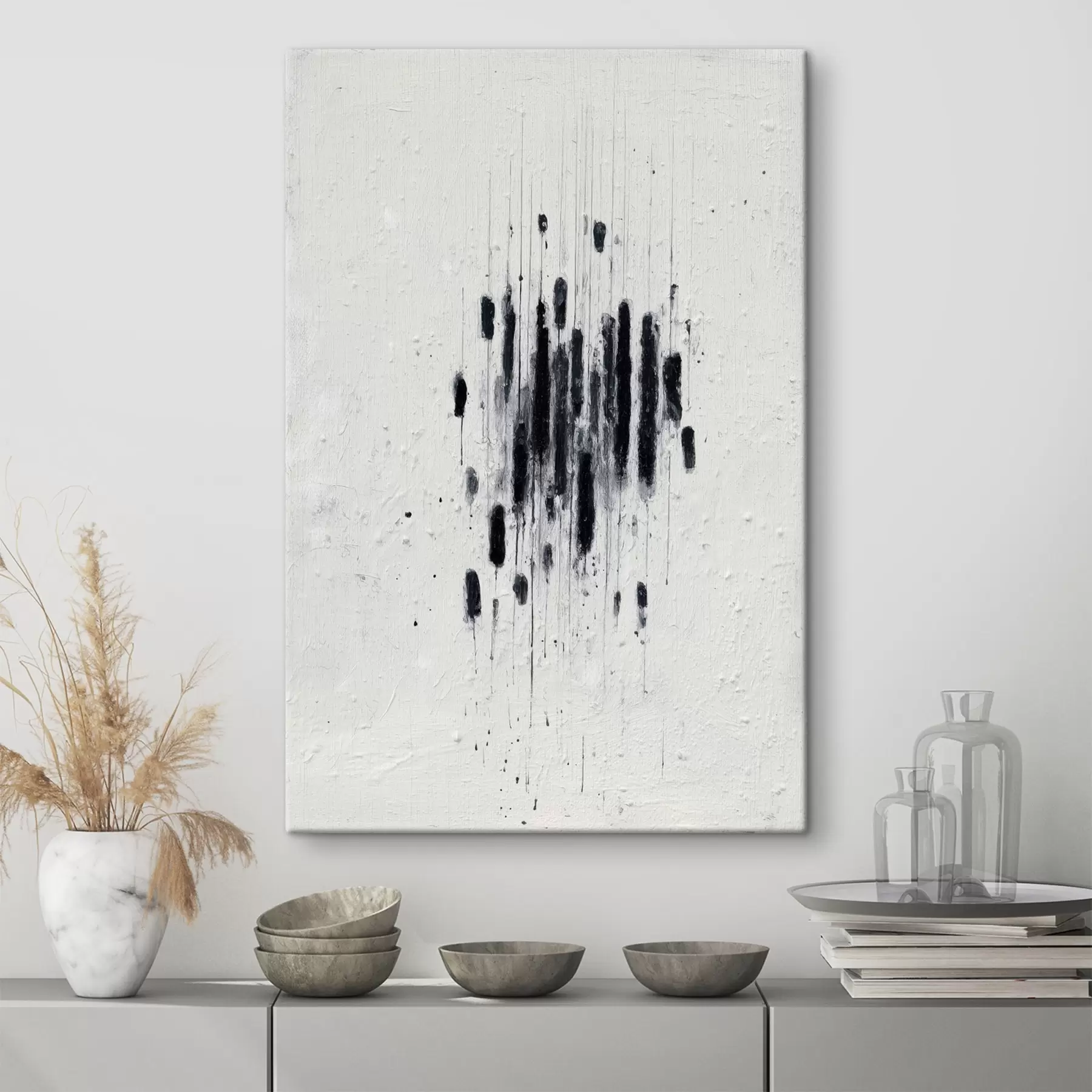 carta da parati Arte minimalista con pennellate espressive e contorni sfumati in stile pittorico moderno nr. s46957