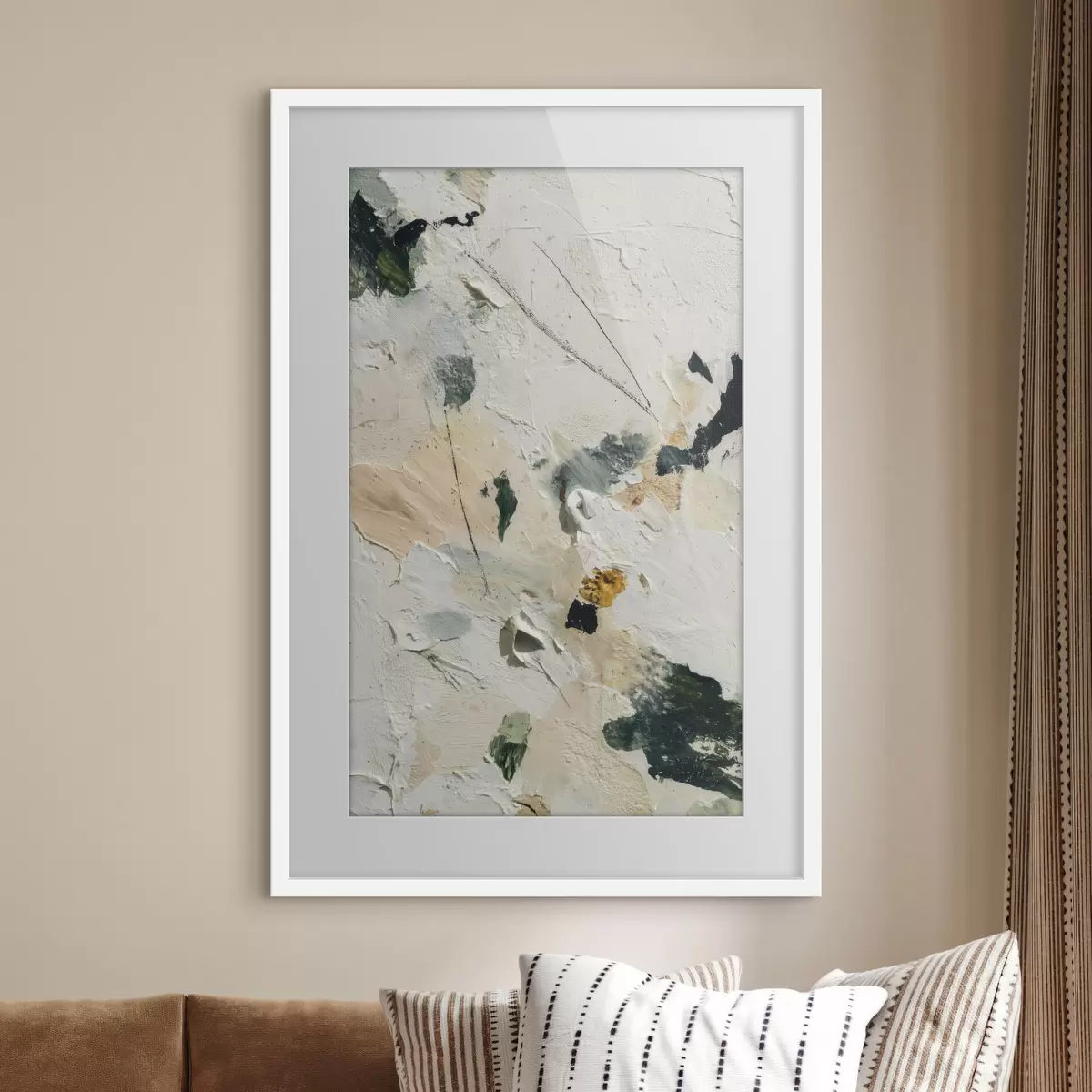 Poster Scena espressiva con texture multistrato e palette pastello in stile pittura a olio f46961