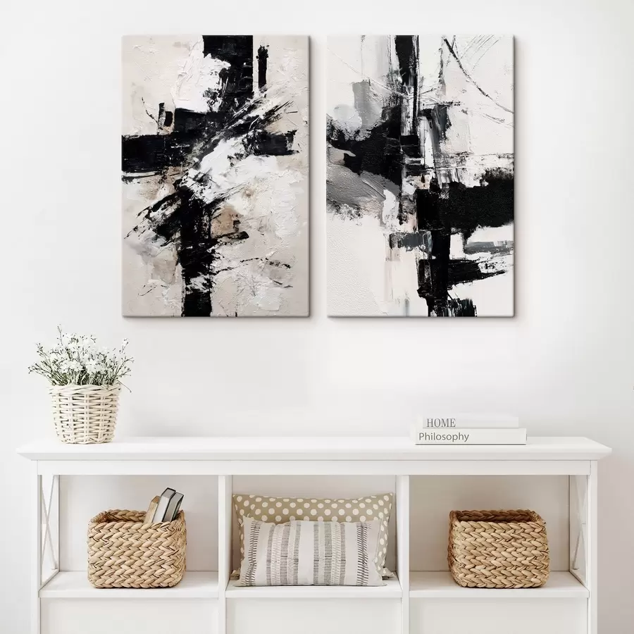 carta da parati Composizione minimalista con accenti dinamici e imitazione della texture a rilievo nr. m01151