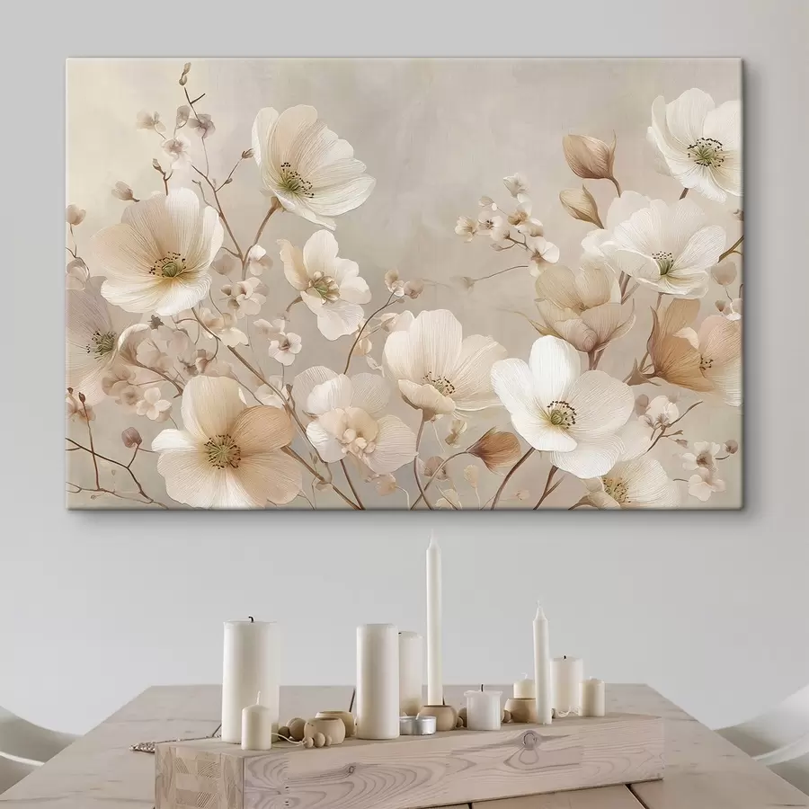 carta da parati Grandi fiori su sfondo chiaro nr. s47650