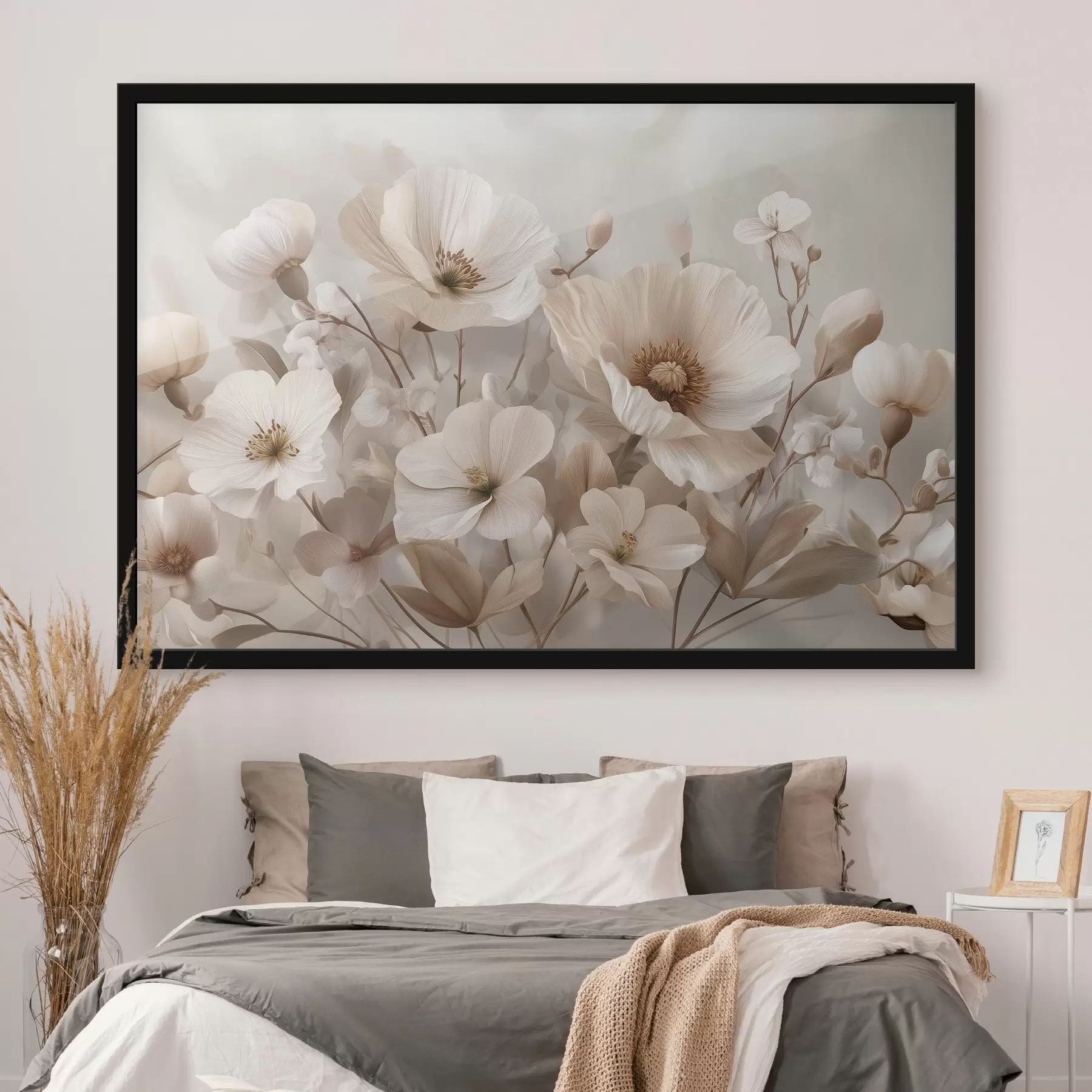 carta da parati Grandi fiori su sfondo chiaro nr. f47645