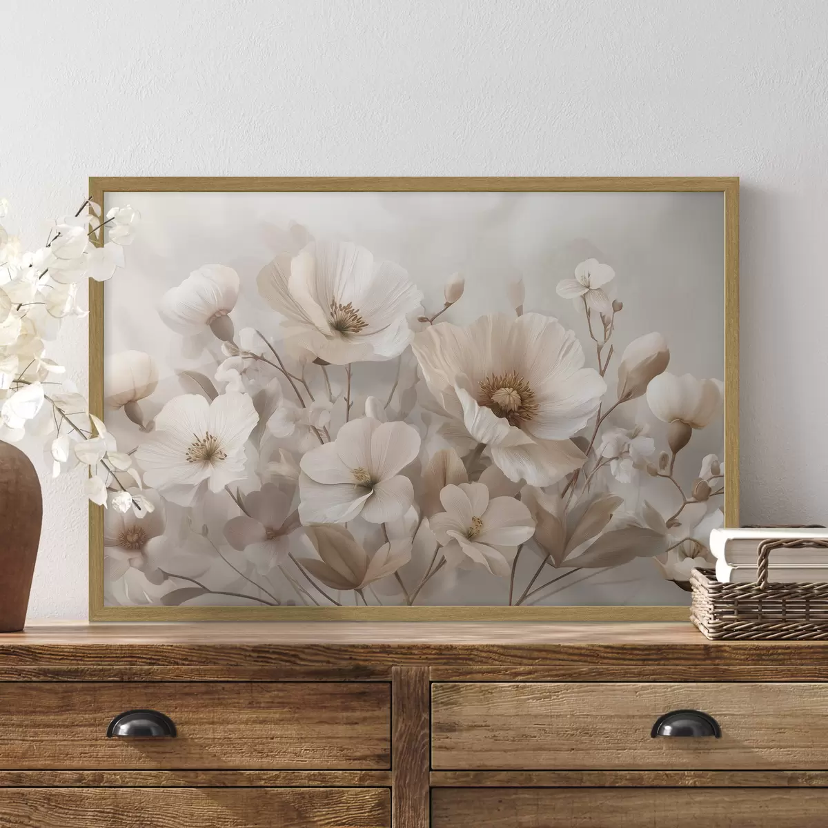 Poster Grandi fiori su sfondo chiaro f47645