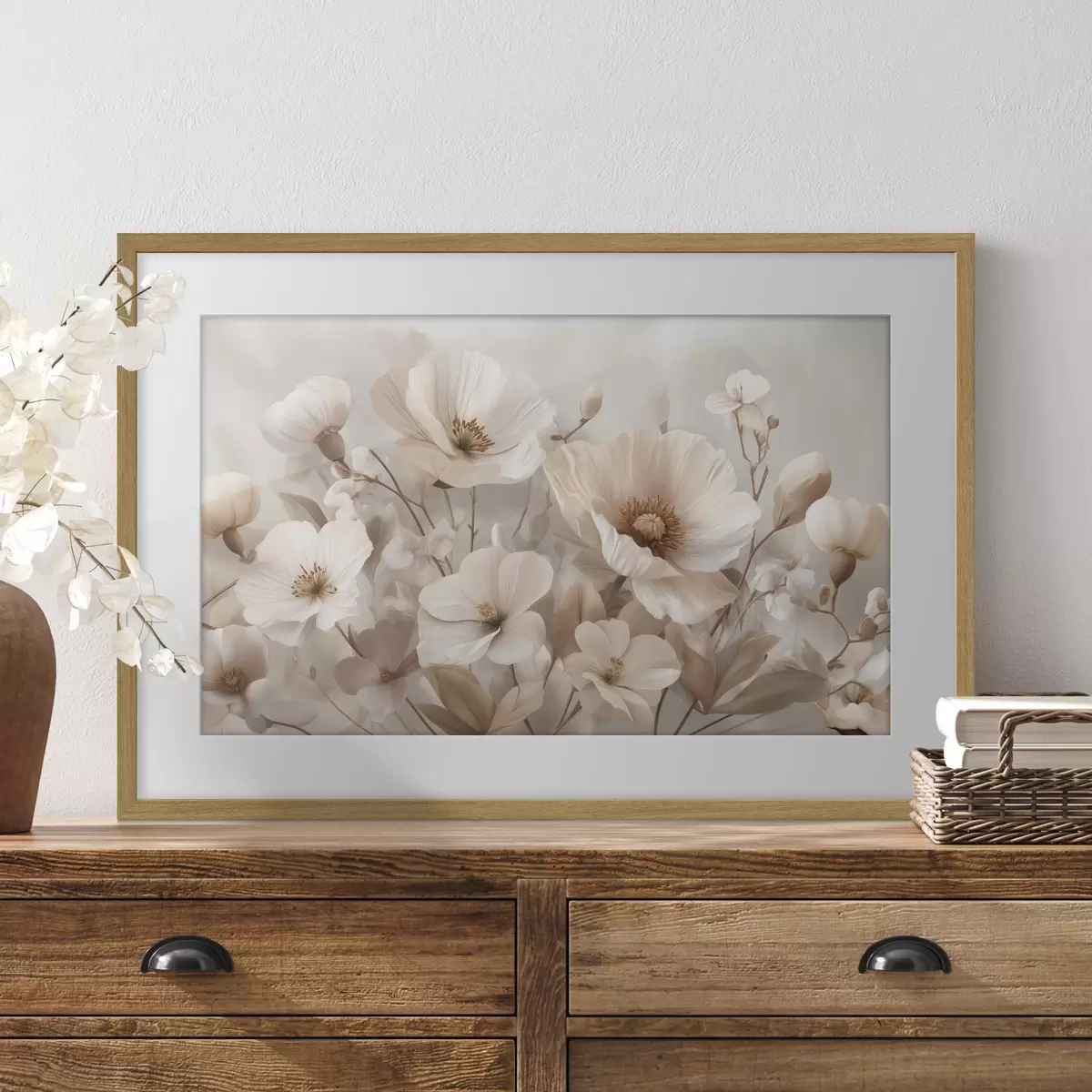 Poster Grandi fiori su sfondo chiaro f47645