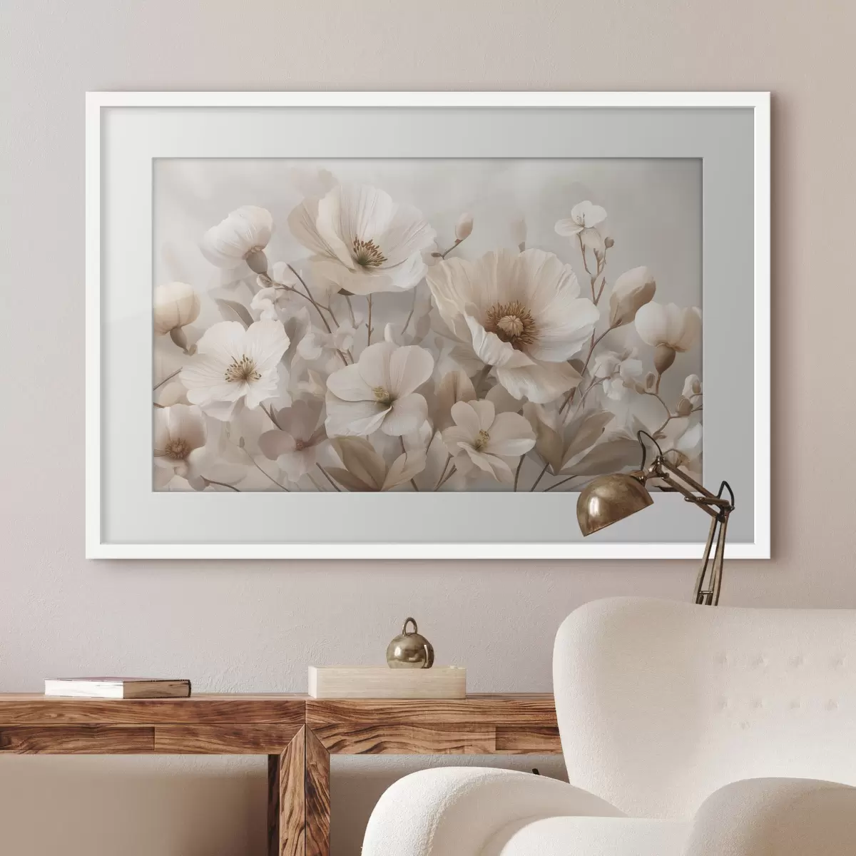 Poster Grandi fiori su sfondo chiaro f47645
