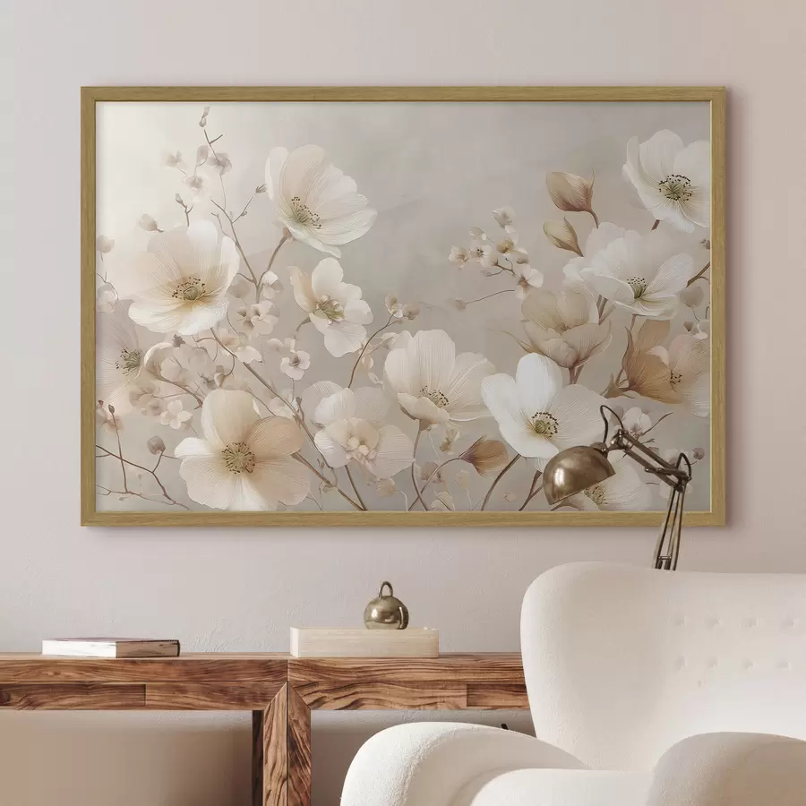 carta da parati Grandi fiori su sfondo chiaro nr. f47650