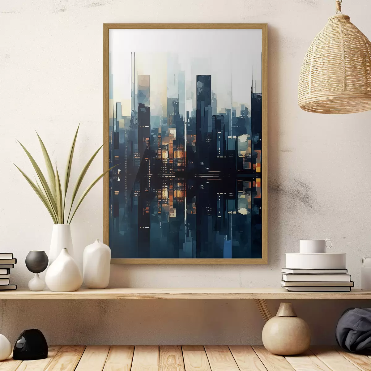 Poster Tramonto serale in una grande città f47676