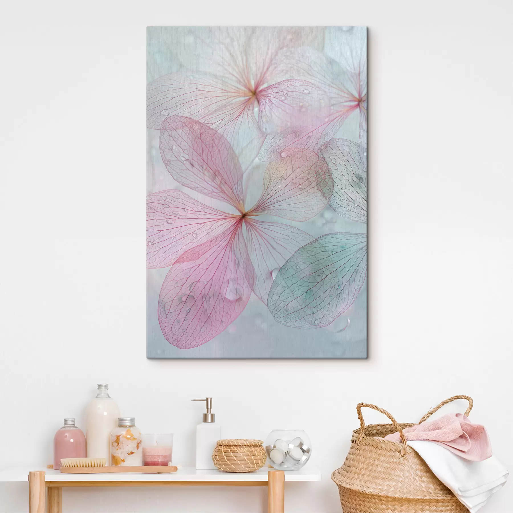 carta da parati fiori con venature sott'acqua nr. s47693