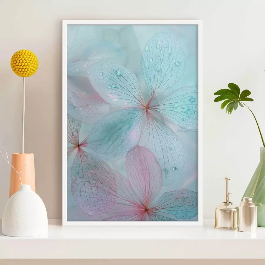 carta da parati fiori con venature sott'acqua nr. f47694
