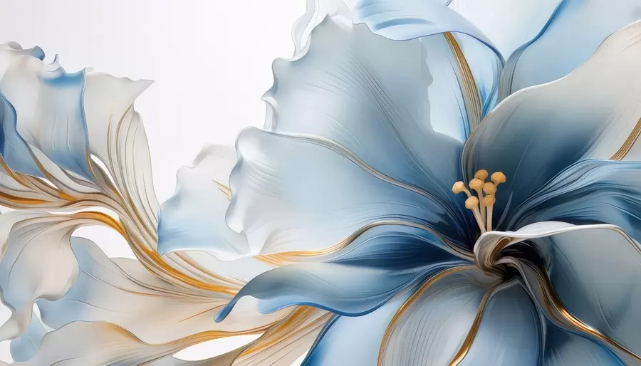 carta da parati Delicato fiore blu grande nr. w05006