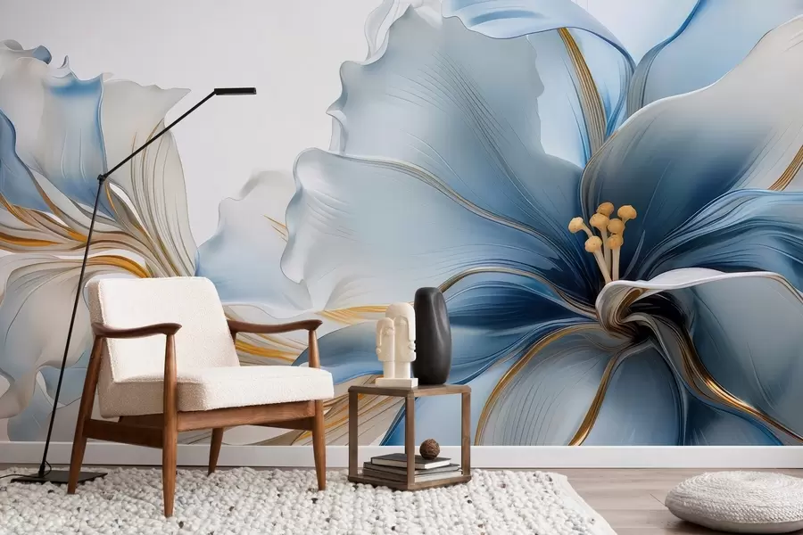 carta da parati Delicato fiore blu grande nr. w05006