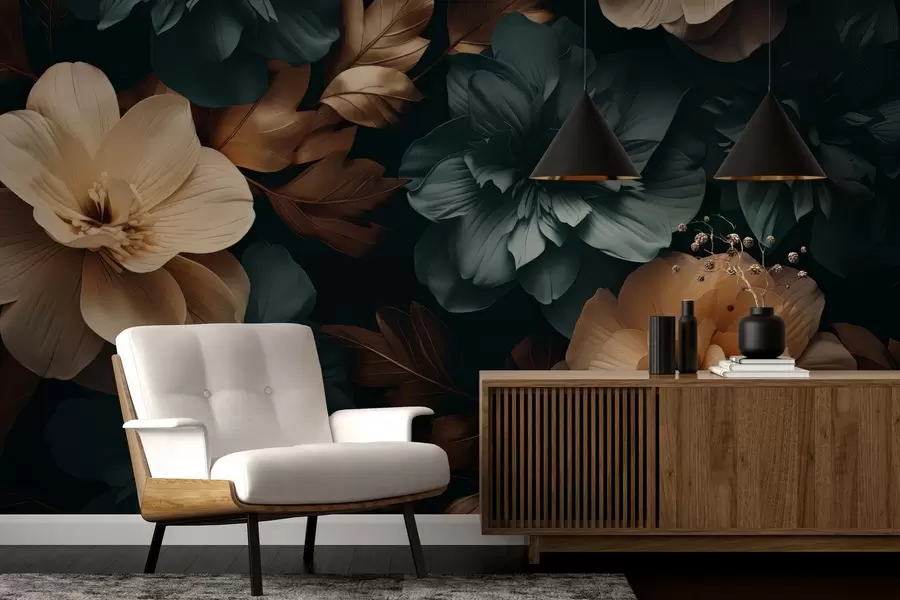 carta da parati Giardino fiorito scuro nr. w05007