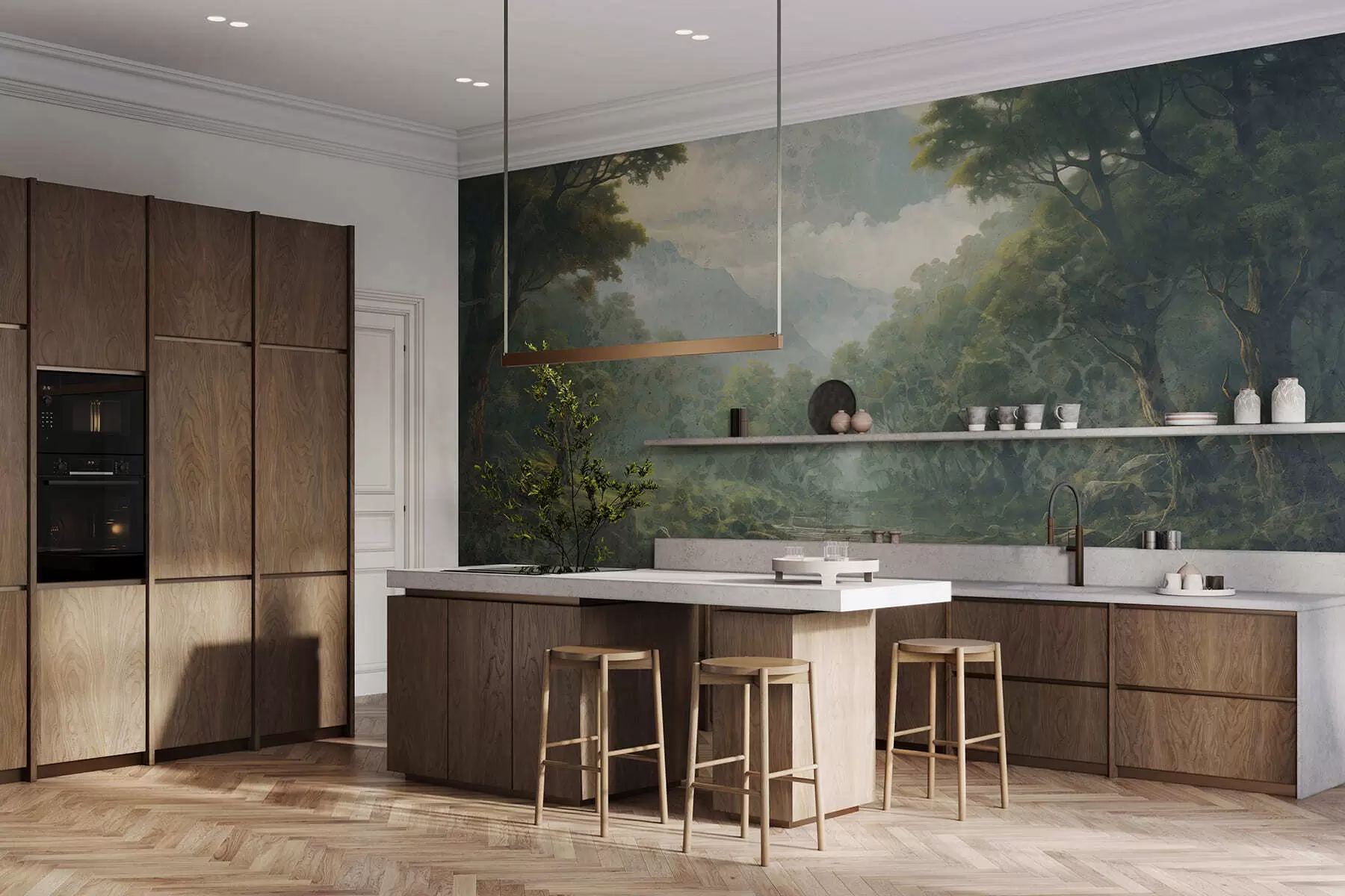 Carta da parati nature Il silenzio della foresta 