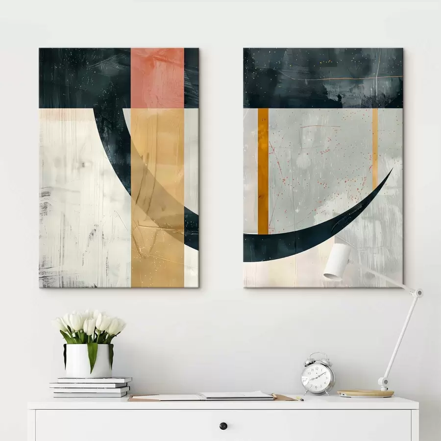 carta da parati Forme geometriche su sfondo consumato nr. m01285