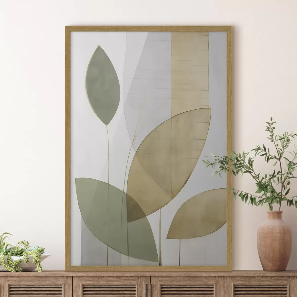 Poster Astrazione con fogliame f47714