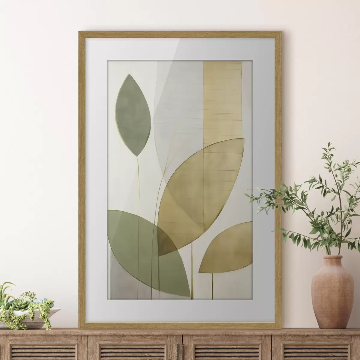 Poster Astrazione con fogliame f47714