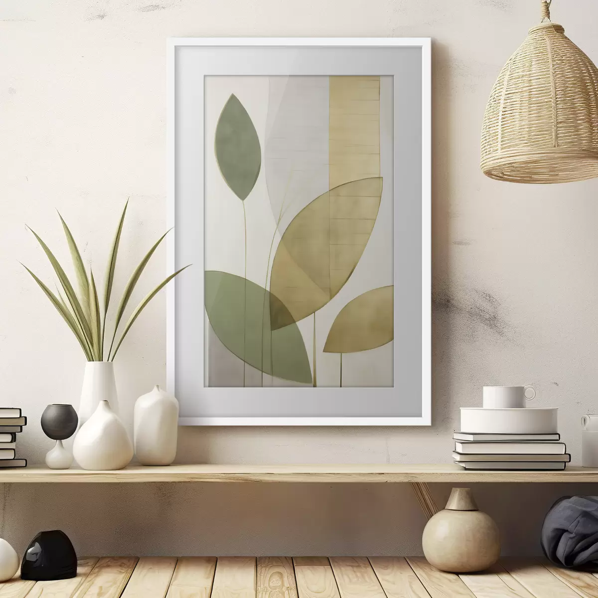 Poster Astrazione con fogliame f47714
