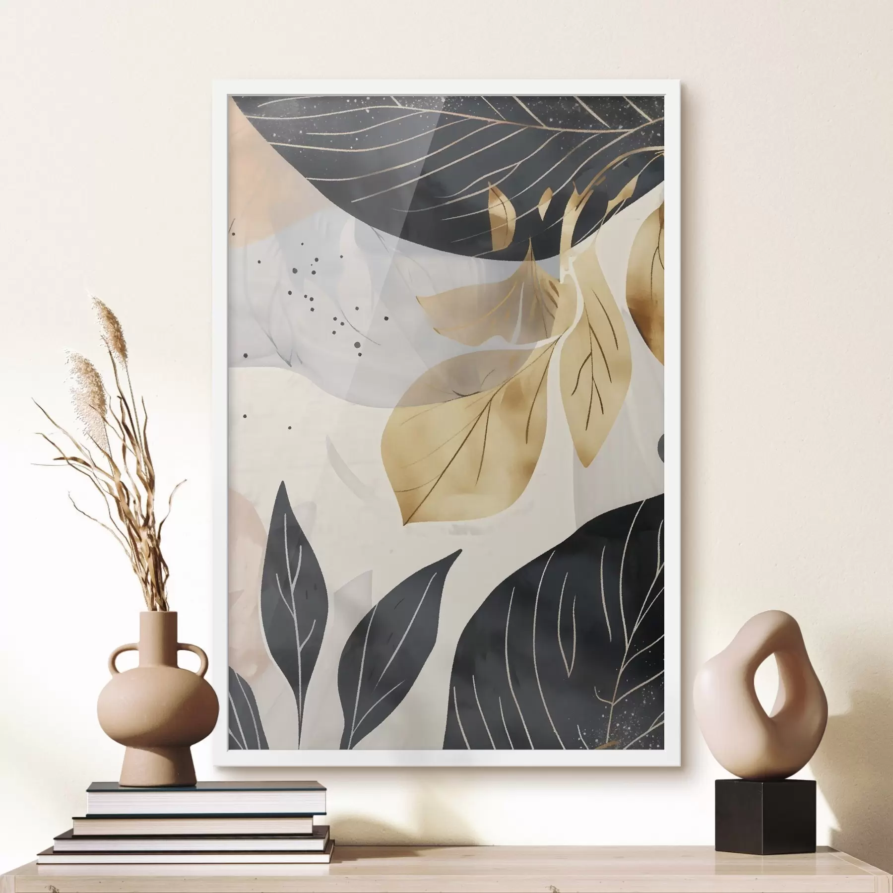 carta da parati Rami e foglie astratti nr. f47744