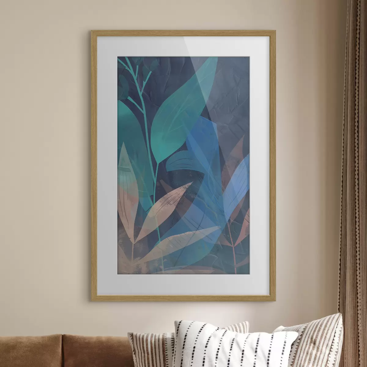 Poster Rami e foglie astratti f47748