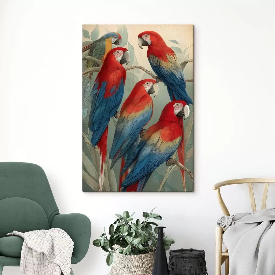 carta da parati Pappagalli vintage nr. s47729