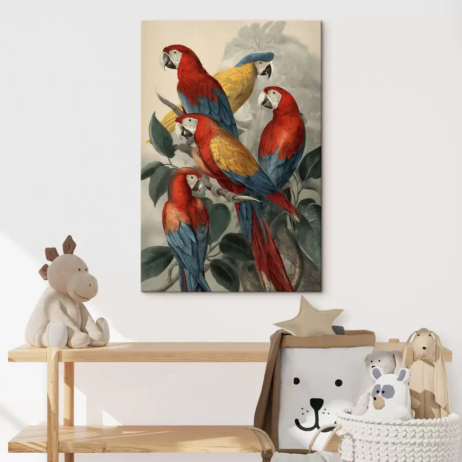 carta da parati Pappagalli vintage nr. s47730