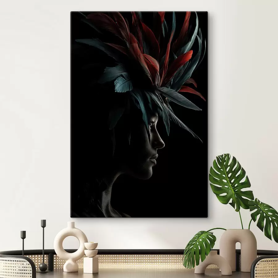 carta da parati Ritratto con piume nr. s47735