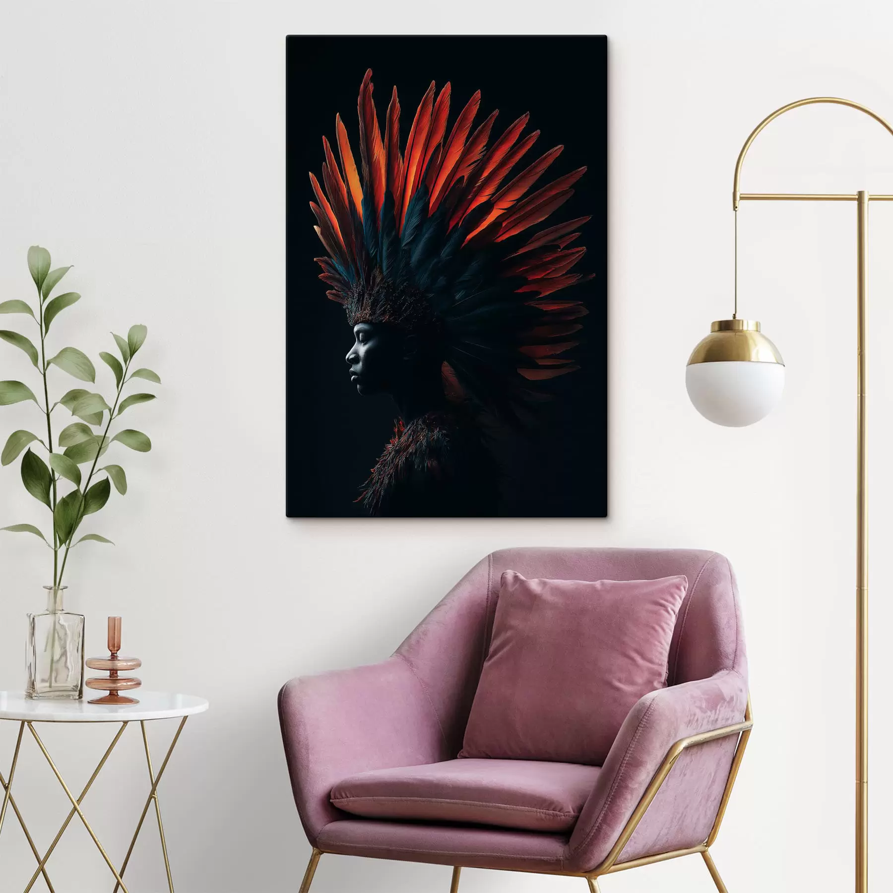 carta da parati Ritratto con piume nr. s47736