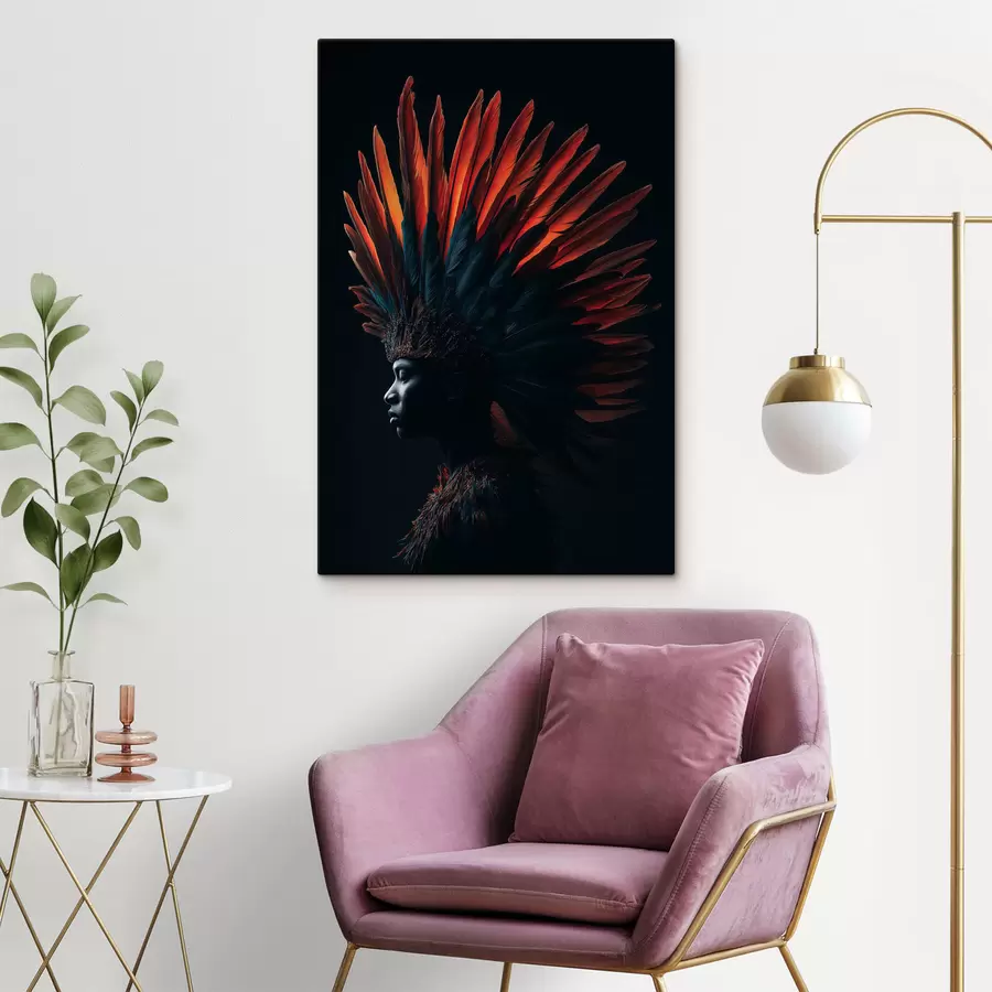 carta da parati Ritratto con piume nr. s47736