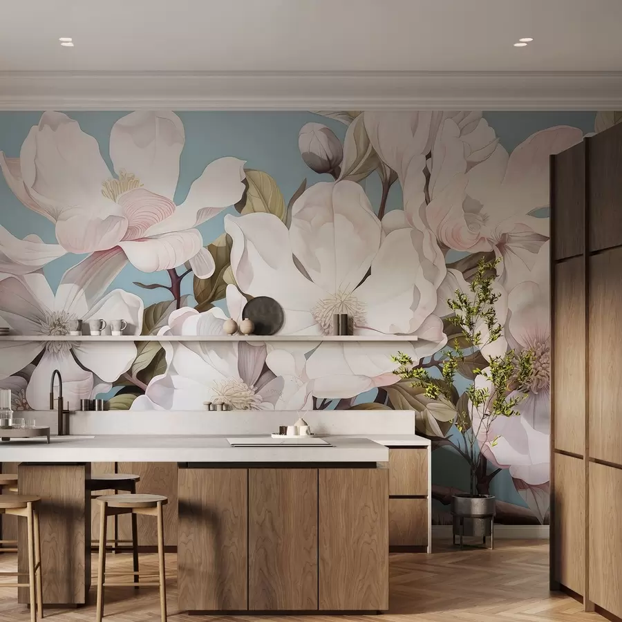 Carta da parati Floreale Fiori rigogliosi su un ramo di albero n. w05178