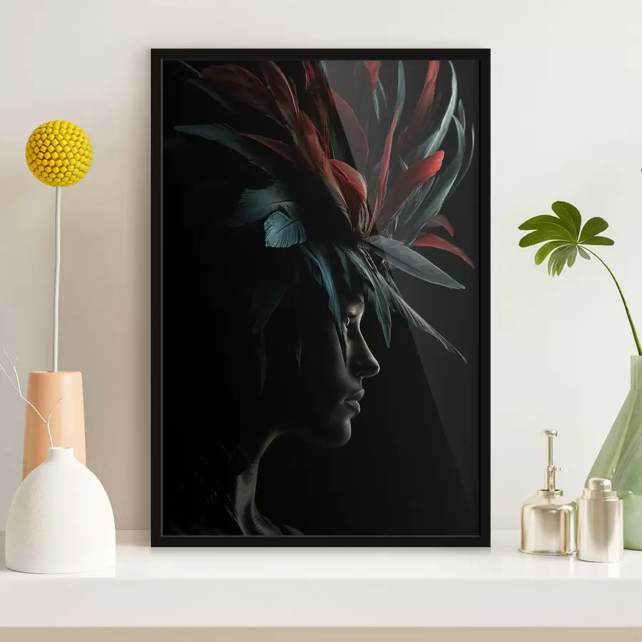 carta da parati Ritratto con piume nr. f47735