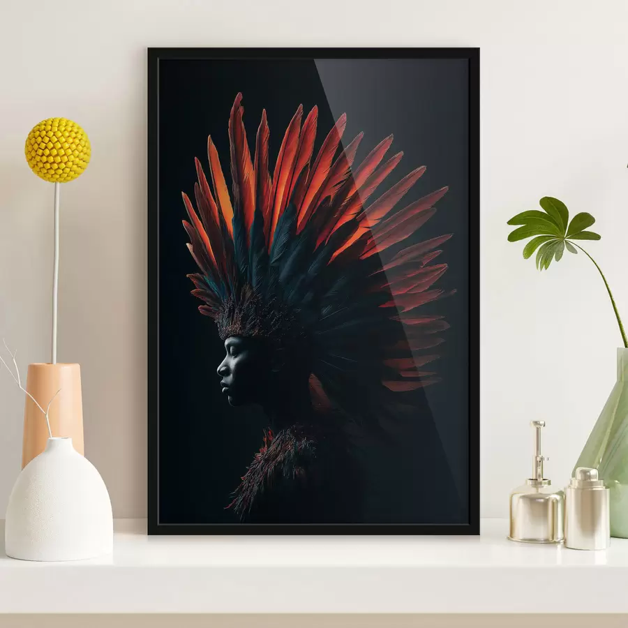 carta da parati Ritratto con piume nr. f47736