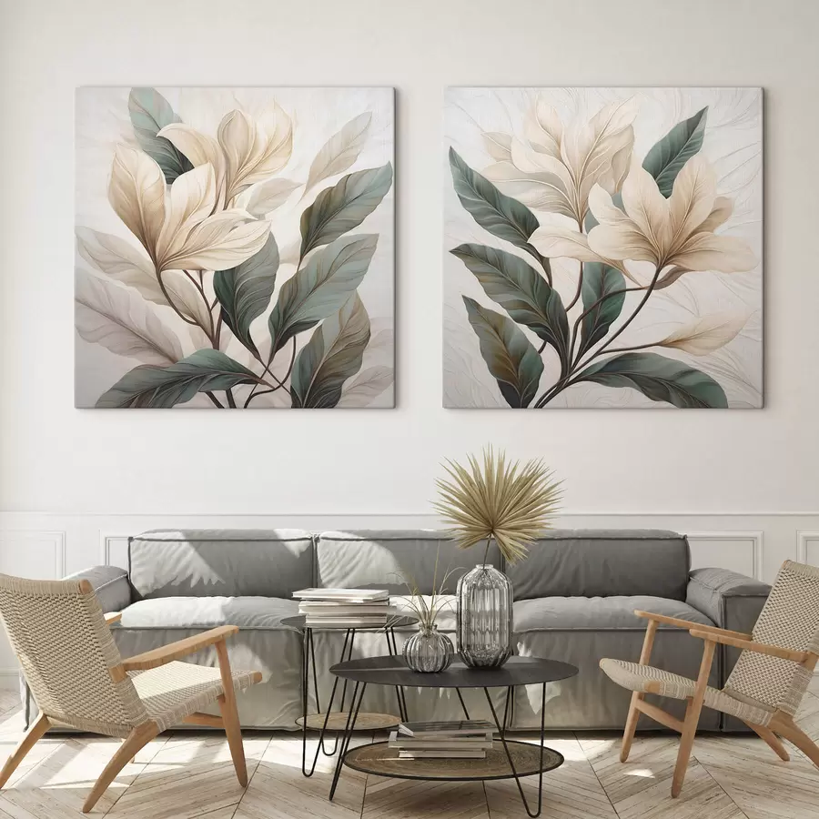 carta da parati Fiori con foglie nr. m01271