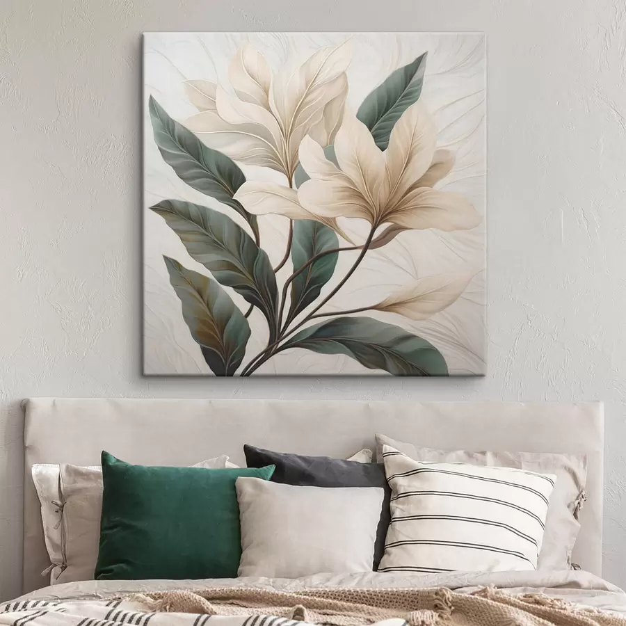 carta da parati Fiori con foglie nr. s47669