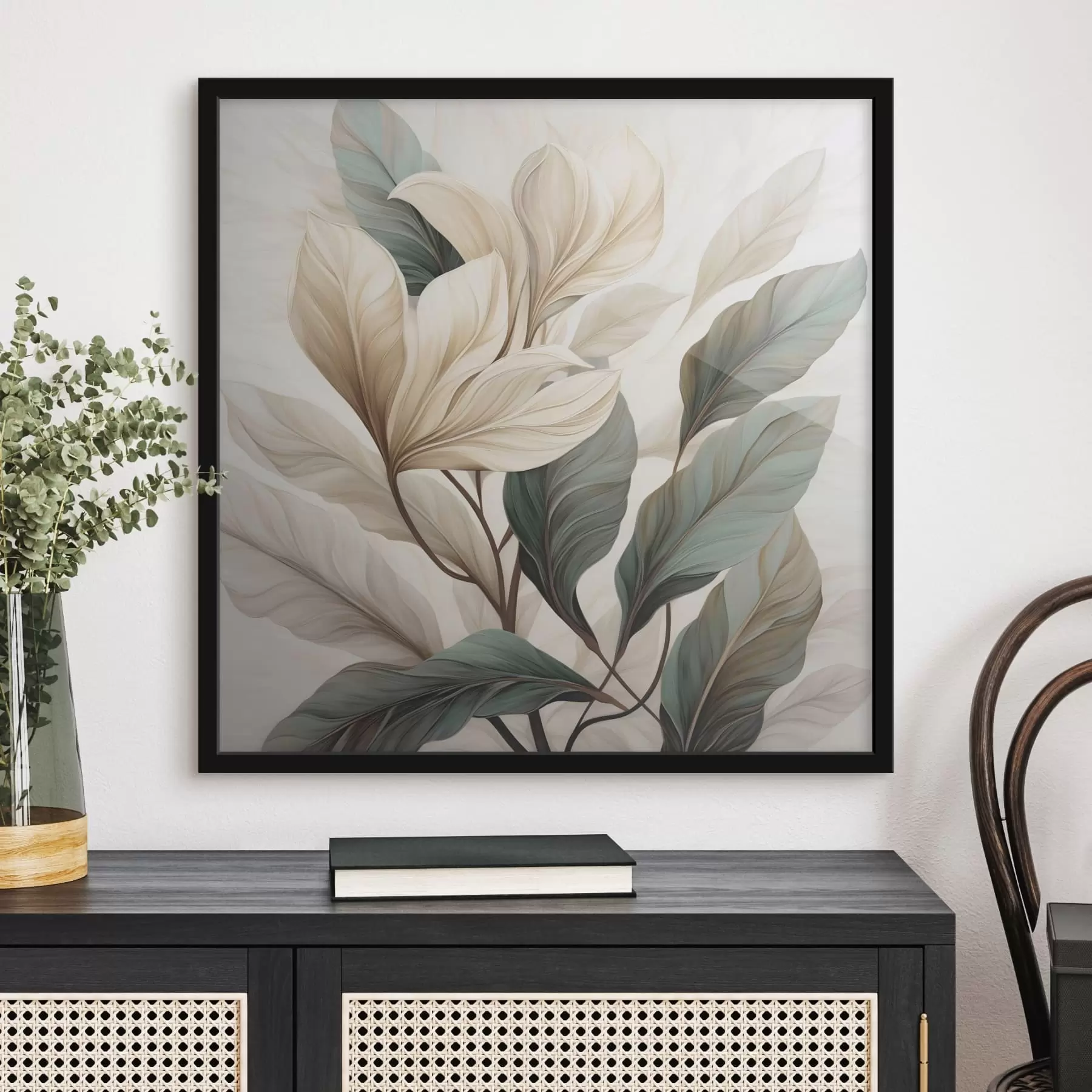 carta da parati Fiori con foglie nr. f47668