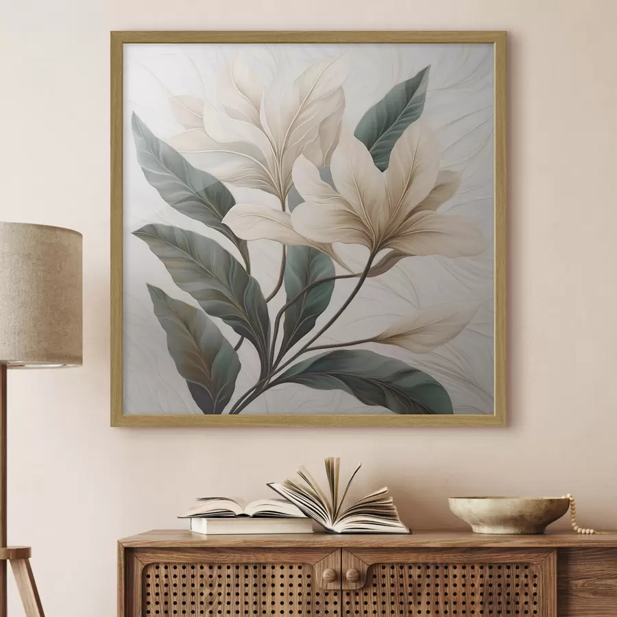 carta da parati Fiori con foglie nr. f47669