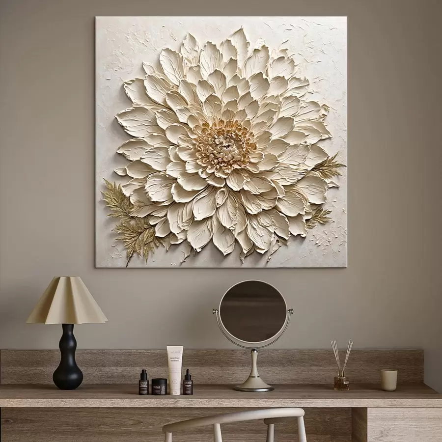 carta da parati Fiore testurizzato nei toni del crema nr. s47259