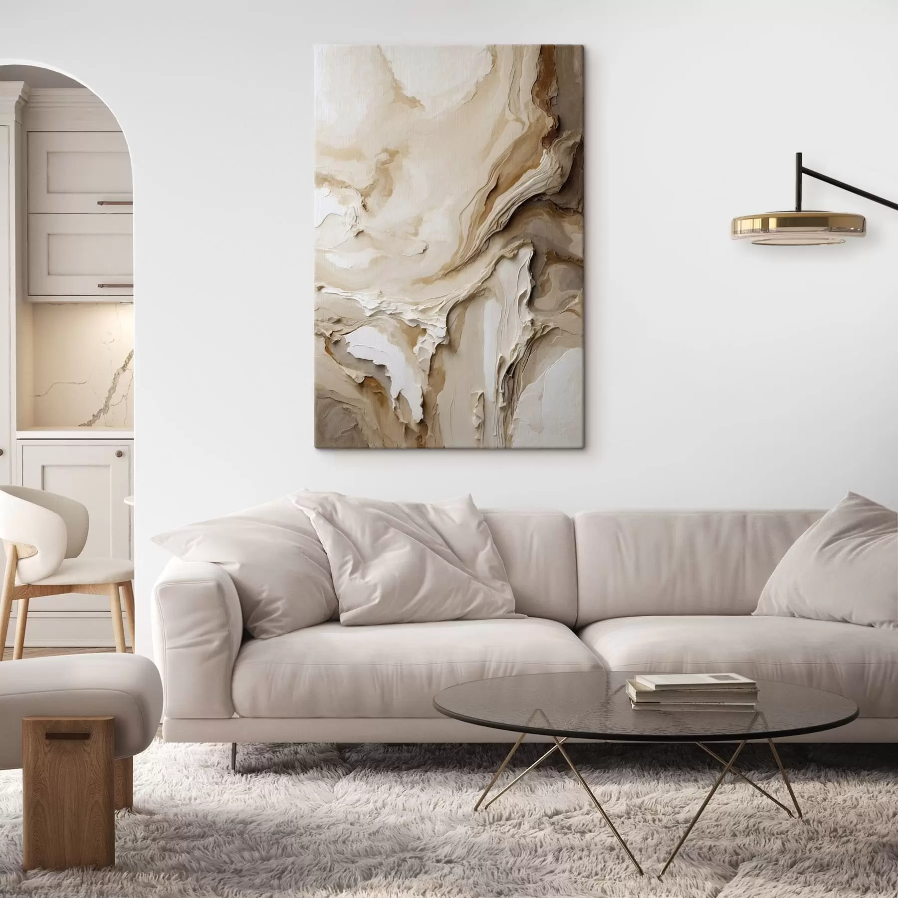 carta da parati Astratto texture beige a strati nr. s47269