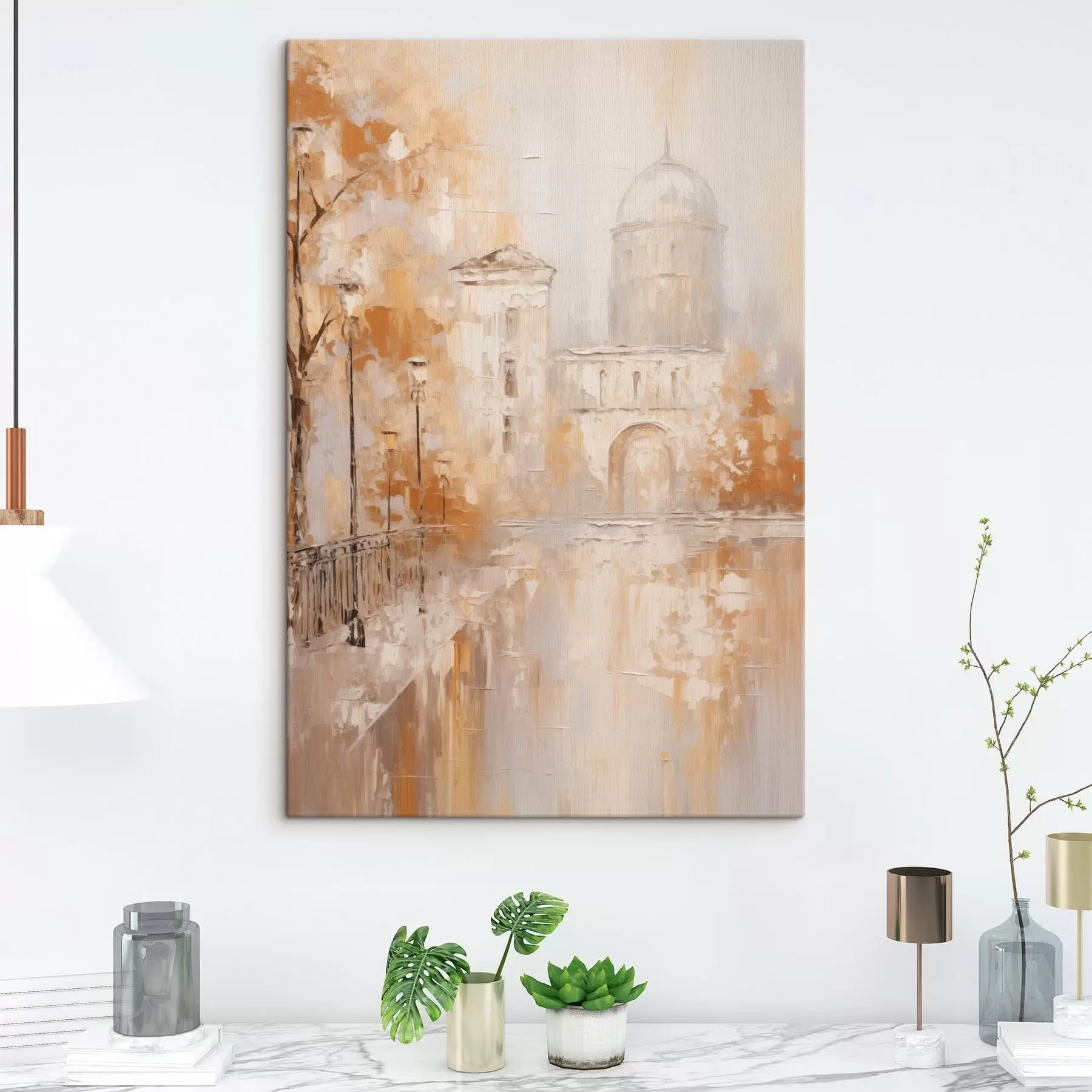 carta da parati Scena cittadina con un arco dai toni caldi nr. s47303