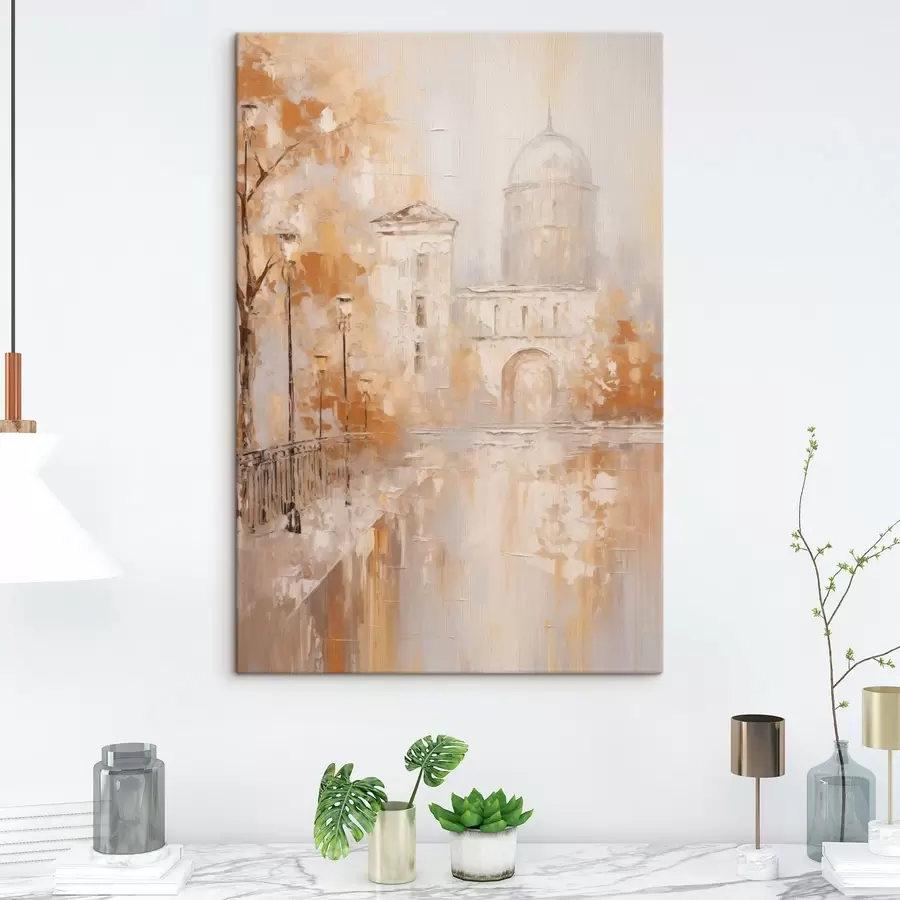 carta da parati Scena cittadina con un arco dai toni caldi nr. s47303