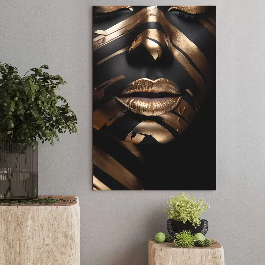 carta da parati Faccia con strisce nere nr. s47320