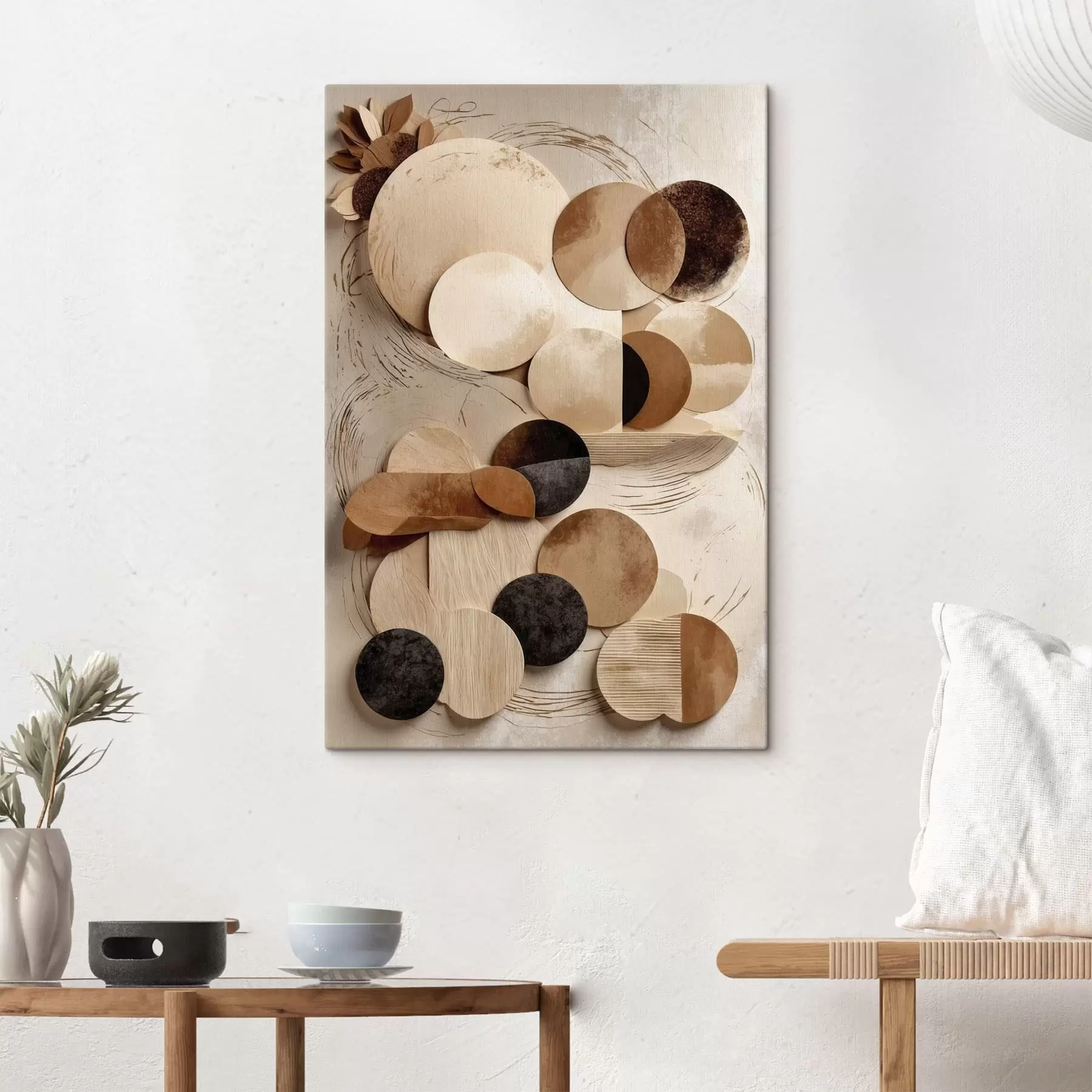 carta da parati Composizione di forme rotonde in toni caldi nr. s47751