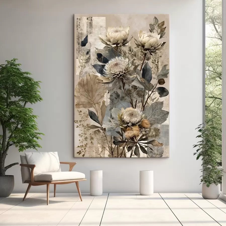 carta da parati Composizione botanica in palette tenue nr. s47755