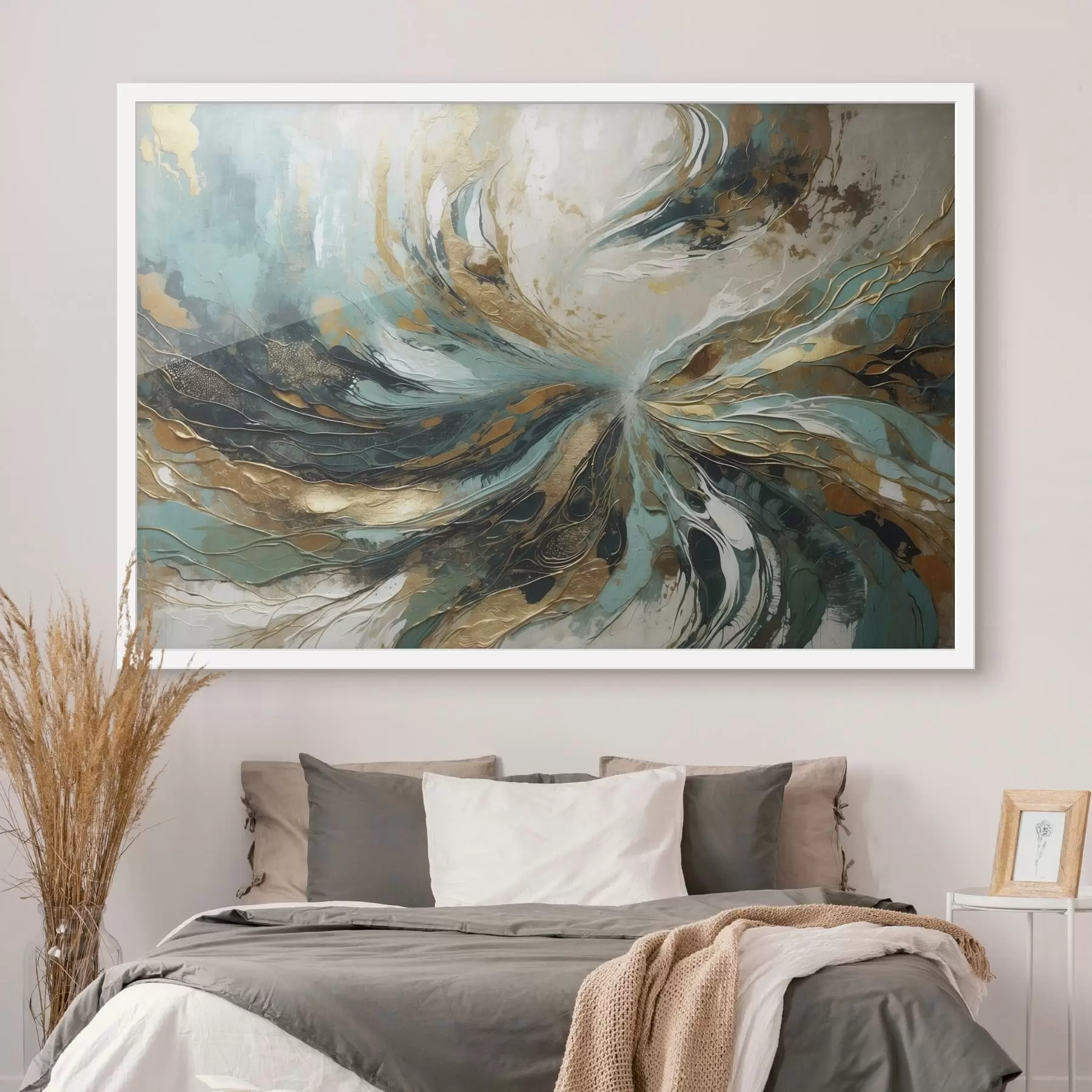 carta da parati Astrazione turchese con linee nr. f47258