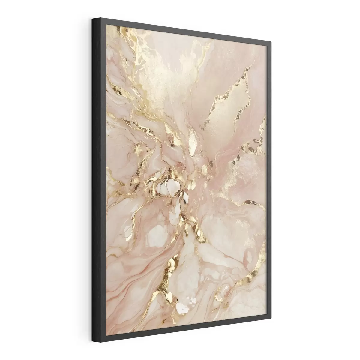 Poster Motivi astratti rosa e bianchi con accenti f47273